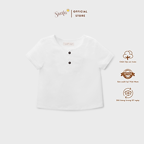 Áo Sơ Mi Cổ Tròn Tay Ngắn Chất Liệu Linen Thoáng Mát Cho Bé - VENTI SHIRT - TOL005 - SAOLA KIDS CLOTHING