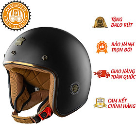 Mũ bảo Hiểm Royal M20C (Size XL) - Đen Nhám - Hàng chính hãng