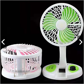 Mua Quạt sạc tích điện xếp tròn có đèn led thắp sáng