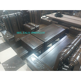 Bộ Bàn Ghế Tân Cổ Điển Gỗ Mun Đuôi Công