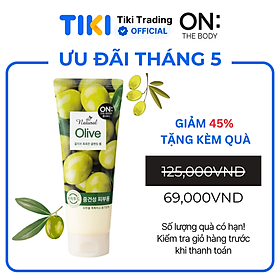 [Hàn Quốc] Sửa rửa mặt tạo bọt cấp ẩm chiết xuất olive On The Body The Natural Olive Moisture Cleansing Foam 200g