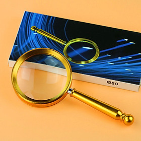 Kính Lúp 8X Cầm Tay Mạ Vàng 68mm TH8338 - Hàng nhập khẩu