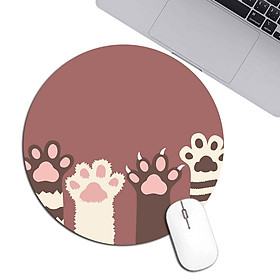 Miếng Lót Chuột Mouse Pad Tròn Dùng Trong Văn Phòng Học Tập Mẫu Hoạt Hình Cute_ Hàng chính hãng