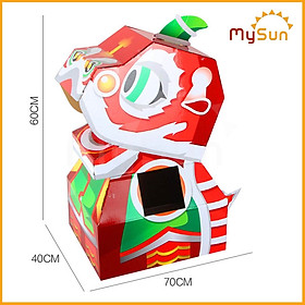 Đồ chơi lắp ráp, ghép khủng long cho bé hóa trang bằng bìa carton MySun