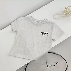 Áo Thun Baby Tee Nữ Cherry Dáng Ôm In Chữ 3 Màu