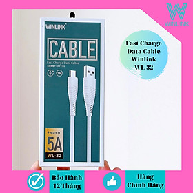 Mua Dây cáp sạc nhanh 5A hàng chính hãng Winlink 32 đuôi USB - TYPE C