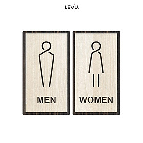 Mua Bảng Decor Gỗ Men Women trang trí toilet LEVU TL20