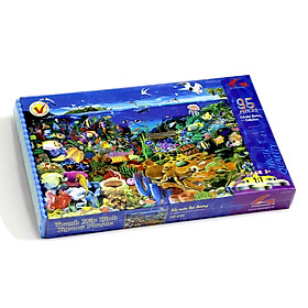 Tranh xếp hình Tia Sáng Jigsaw Puzzle 035 mảnh phát triển trí tuệ cho bé - Sắc màu Đại dương - MSP: 035-011