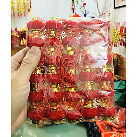 Mua Đèn lồng đỏ nhựa bọc vải nhung đẹp trang trí tết 2021 tiểu cảnh  ngoài trời  lễ hội