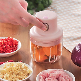 Mua Máy Xay Mini Sạc Điện  Xay Thịt Ớt Hành Tỏi Rau Củ Quả Cầm Tay Siêu Tiện Lợi