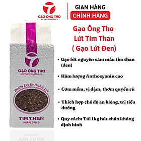 Gạo Ông Thọ - Gạo Lứt Tím Than túi 1kg