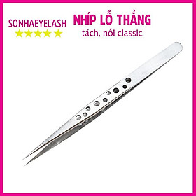 Nhíp nối mi classic lỗ thẳng, nhíp tách mi thẳng lỗ được làm từ thép không gỉ, nhíp có lỗ tạo độ bám cầm chắc tay