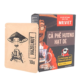 Cà phê phin giấy-  cà phê hương Hạt Dẻ ( Hazelnut coffee -ground coffee drip bag)100gr