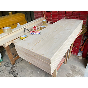 [MS159] Tấm mặt bàn gỗ thông rộng 40cm x dày 2cm x dài 120cm + gia công láng mịn