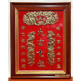Mua Liễng thờ gia tiên - CỬU HUYỀN THẤT TỔ - Chữ Hán bằng đồng vàng
