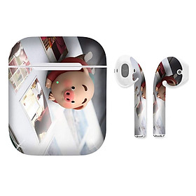 Mua Miếng dán skin chống bẩn cho tai nghe AirPods in hình Heo con dễ thương - HEO2k19 - 025 (bản không dây 1 và 2)
