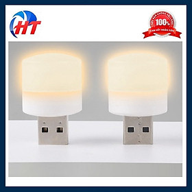 Đèn ngủ mini hình tròn bóng LED - Cổng USB - HT