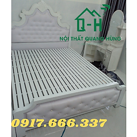 Mua GIƯỜNG SẮT HỘP 2 ĐẦU NỆM TRẮNG CAO CẤP 1M8X2M DÀNH CHO GIA ĐÌNH