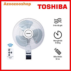 Quạt Treo Tường Toshiba F-WSA20(H)VN - Màu Xám - Có Remote - Hàng Chính Hãng