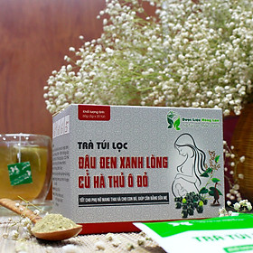 Trà Túi Lọc Đậu Đen Xanh Lòng – Củ Hà Thủ Ô Đỏ 60g (20gói x 3g) Dược Liệu Hồng Lan