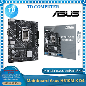 Mainboard Asus H610M K D4 (Socket 1700, HDMI+VGA DDR4 M2) - Hàng chính hãng Viết Sơn phân phối
