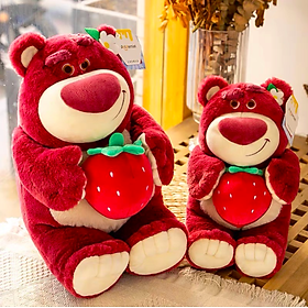 Gấu dâu lotso ngồi, nằm nghiên, lotso nguyên bản cute nhiều mẫu mã - Size 20cm - Quà tặng thú nhồi bông gấu dâu dễ thương - Gối ôm mềm mịn cho bé