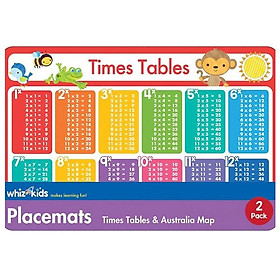 Whiz Kids Placemat Pack: Times Table & Australia Map - Parragon