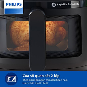 Mua Nồi Chiên Không Dầu Philips NA230/00  Mặt Kính Nhìn Thực Phẩm  6.2 lít - 1700W  Hàng Chính Hãng