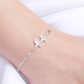 Lắc tay butterfly bạc đính đá YN JEWELRY SL