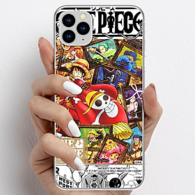 Ốp lưng cho iPhone 11 Pro, iPhone 11 Promax nhựa TPU mẫu One Piece cờ đỏ