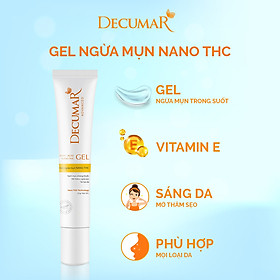 Hình ảnh Gel ngừa mụn Nano THC Decumar 20gr làm sáng da mụn viêm thâm