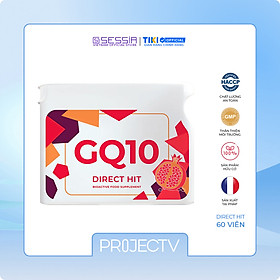 Thực Phẩm Sức Khỏe GQ10 Direct Hit - Công thức thanh xuân - PROJECT V - Hộp 60 Viên nang - Xuất xứ Pháp, Hàng Chính Hãng