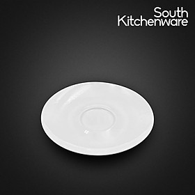 Dĩa trái cây/ dĩa lót sứ tráng men cao cấp Cường Phát màu kem kích thước 16 cm
