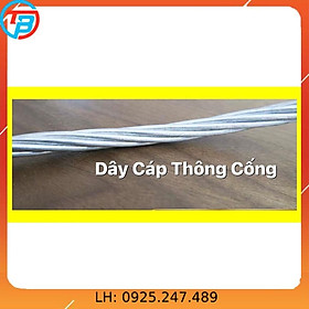 Mua Combo 5 Mét Cáp Thông Cống 8 li - 10 li ( Dây Thông Cống ) cáp thép Thái Bình Vina