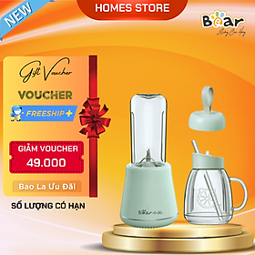 Mua Máy Xay Sinh Tố Cầm Tay BEAR LLJ – D04A1  Kèm 2 Cốc Xay Dung Tích 400 ML  Công Suất 200 W - Hàng Chính Hãng