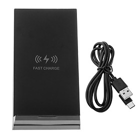 15W Fast Wireless Charger Stand For S10 S9 S8 Charging Dock Black