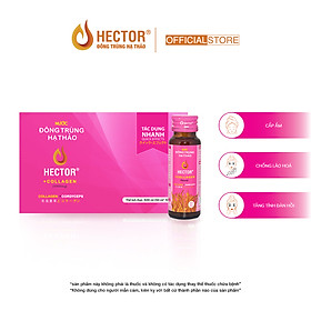 Hector Đông Trùng Hạ Thảo Collagen Chính Hãng Hộp 10 Chai x 50ml Ngăn Rụng Tóc Chống Lão Hóa Da Giúp Da Sáng Hồng Giảm Nếp Nhăn