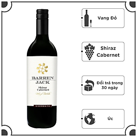 Rượu Vang Đỏ Edengate Barren Jack Shiraz Cabernet 750ml 14% Acl