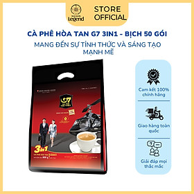 Combo 2 Bịch Cà Phê Hòa Tan G7 3in1 Trung Nguyên Legend – Bịch 50 Gói – Cà Phê Sữa Hòa Tan Tiện Lợi, Đậm Vị Việt