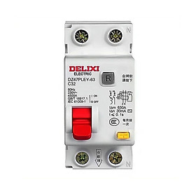 Mua Át Aptomat CB chống rò chống giật - Chống quá tải 2 pha 20A 32A và 63A RCBO Delixi