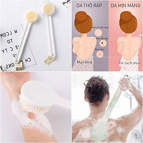 Mua Cây cọ lưng bàn chải tắm chà lưng tay cầm massage tẩy tế bào chết Đồ dùng phòng tắm tiện ích CLN