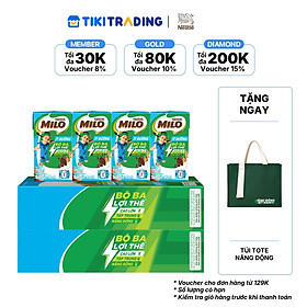 COMBO 2 Thùng 48 hộp sữa lúa mạch MILO ít đường 110ml (48x110ml)