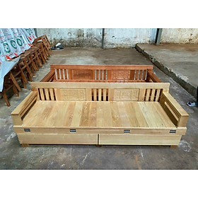 Ghế gấp -Ghế trường kỷ thành giường gỗ sồi nga 1m2 (FREESHIP HCM 30-50 KM )