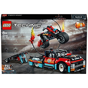 Mô hình đồ chơi lắp ráp LEGO TECHNIC Đội Xe Biểu Diễn Nhào Lộn 42106 (610 Chi tiết )