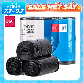 Túi đựng rác có quai xách Deli - 3 cuộn/ 5 cuộn -18745 / 18746