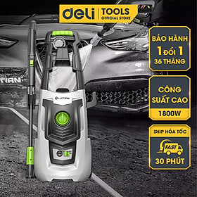 Máy Rửa Xe Mini Deli Công Suất Lớn - Tiết Kiệm Điện Năng, Phun Rửa Đa Năng - DL882201