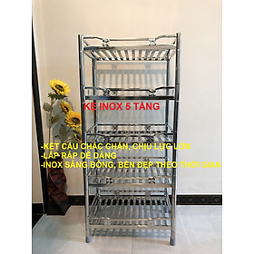 KỆ INOX NHÀ BẾP, KỆ INOX ĐỂ XOONG NỒI, CHÉN BÁT 5 TẦNG  VIMOS