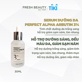 Tinh chất trắng da Perfect Alpha Arbutin 3% JJ Pure chính hãng Hàn Quốc, chai 30ml