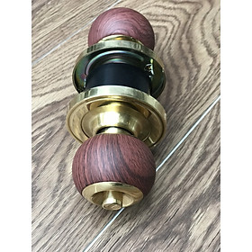 Khóa tay nắm tròn inox 304 tay vân gỗ sang trọng