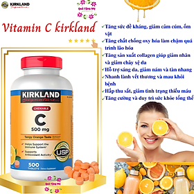 Vitamin C Kirkland Signature Mỹ Tăng cường sức đề kháng, Sáng da, làm chậm quá trình lão hóa, nhanh lành vết thương (bệnh) - QuaTangMe Extaste